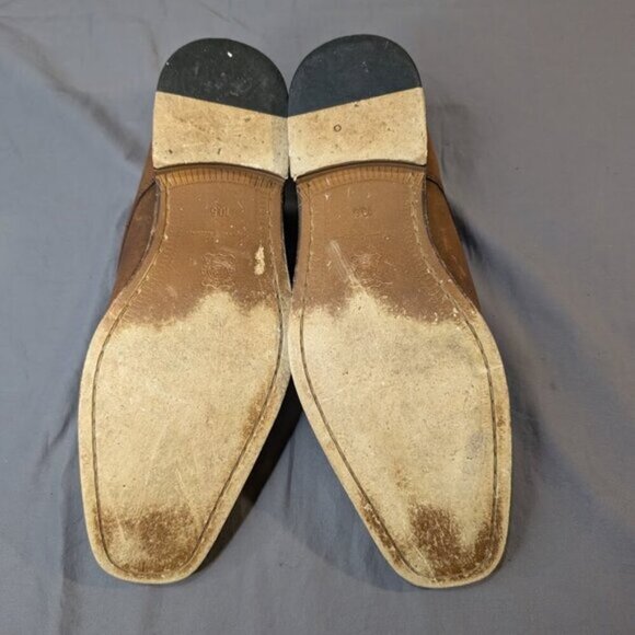 Marco Vittorio Brown Leather Double Monk Strap Cap Toe Dress Shoes Men Size 10.5 - Picture 13 of 13